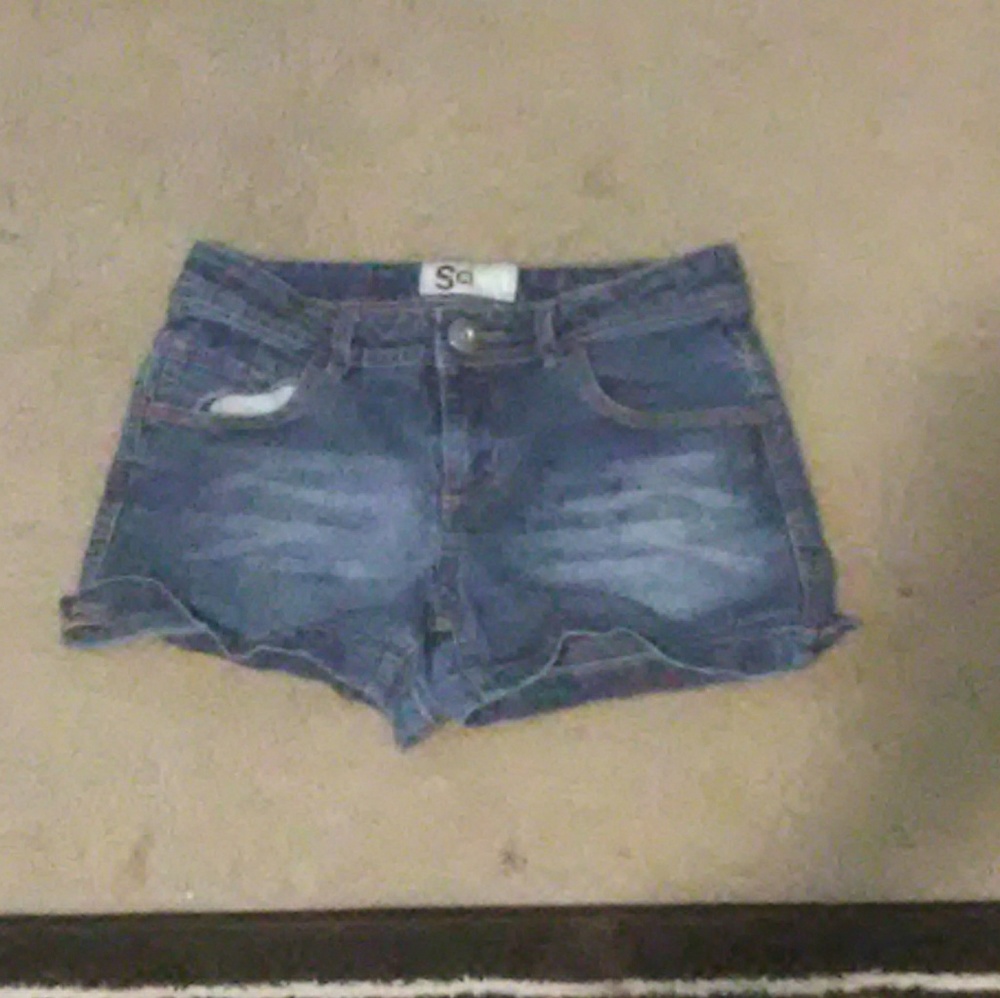 Blue jean shorts